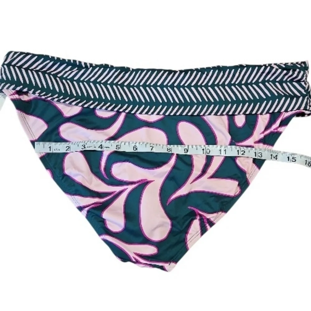 NWT Gibson Latimer Pink and Teal Bikini Set sz XL